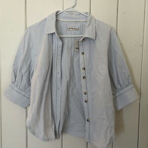 We The Free Light Blue Striped Shirt